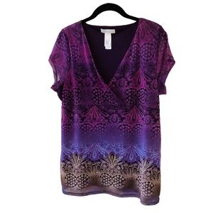 Y2K Purple Multicolor Top Dark Romantic Whimsigoth Fairygoth Boho XL